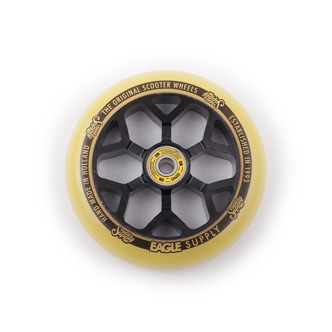 Scooterwheel 110mm 6M Core Yellow / Black Standard Line 110mm Eagle