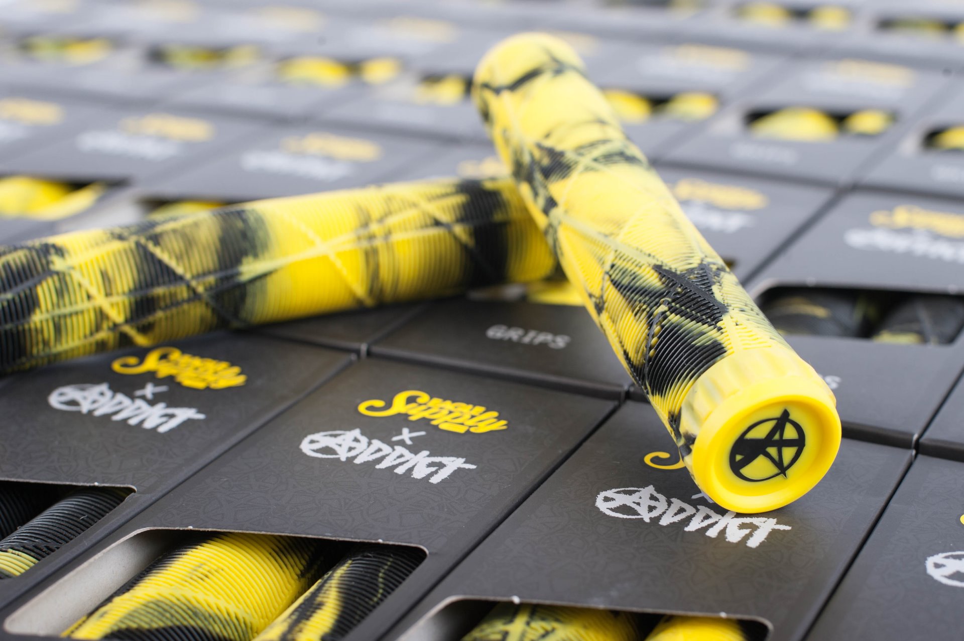 Eagle Supply EXA Grips Yellow / Black Grips Eagle Scooter Supply